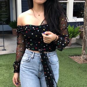 Polka dot top